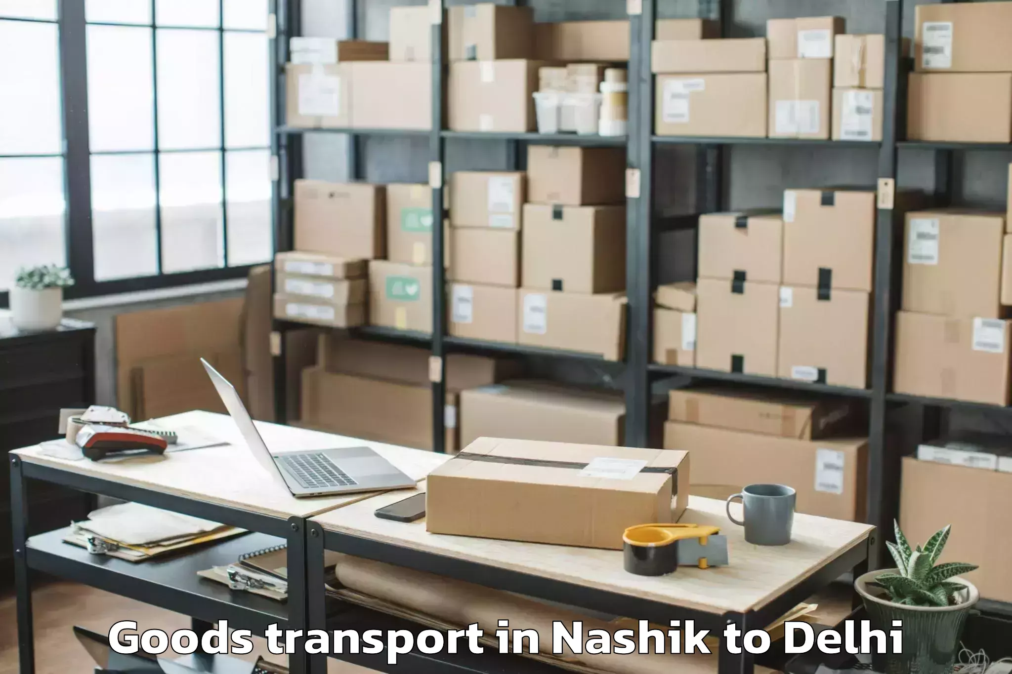 Discover Nashik to Seema Puri Goods Transport